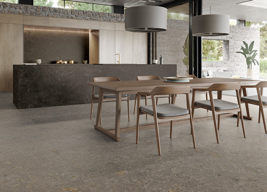 INALCO / METEORA GRIS / ABUJARDADO / 2 cm